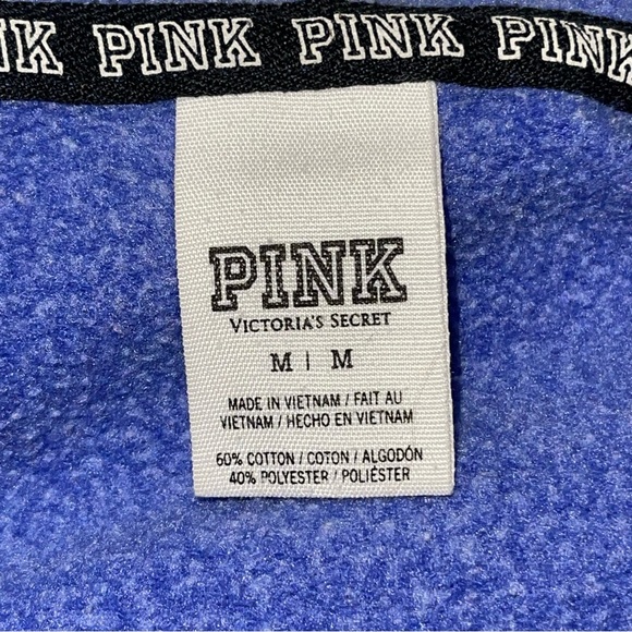 Victoria’s Secret Pink Women's Size Medium Blue Zip Up PINK Jacket - Picture 3 of 4